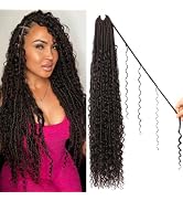 8 Packs Goddess Faux Locs Crochet Hair-30 Inch Boho Soft Locs Crochet Hair for Black Women (#2, 3...