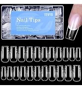Yevyo 500 Pcs Clear Gel X Nail Tips Full Cover Pre-shaped Nail Tips False Nail Tips, Acrylic Fake...