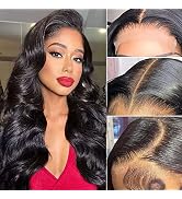 Aaliweya 5x5 Lace Closure Wig Body Wave 5x5 HD Lace Closure Wigs Human Hair For Women 150% Densit...