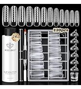 modelones Slip Solution for Poly Gel, 2.8oz Anti-Stick Gel Liquid for Poly Gel Nails with 120Pcs ...