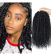 BILEAF Pre-twisted Passion Twist Crochet Hair for Women 8 Packs Curly Crochet Hair Pre Looped 12 ...