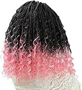 8 Packs Crochet Box Braids- 14 Inch Boho Box Braids Crochet Hair Synthetic Braiding Hair Goddess ...