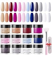 Gellen Dip Powder Nail Kit Starter - 12 Colors Dip Powder Kit, Hot Pink Royal Blue Dip Nails, All...