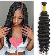 Deep Wave Bulk Human Hair For Braiding Double Draw Hair 100% Unprocessed Brazilian Virgin Human H...
