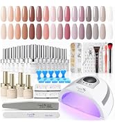 Candy Lover Gel Nail Polish Kit with UV Light, 16 Colors Gel Nail Polish Set, Gel Nail Polish Kit...