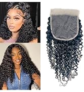 Kinky Curly Closure 5X5 Closure Transparent Lace Closure 5 by 5 closure curly Human Hair 10a Natu...