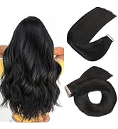 ShowJarlly Invisible Tape in Hair Extensions Human Hair, Super Sticky Tape Hair Extensions, Seaml...