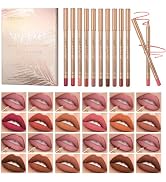 Bekoeen 12PCS Matte Lip Liner Set,Waterproof Lipstick Liner Slim,High Pigmented Creamy Lipliners ...
