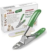 WeinaBingo Dog Cat Pets Nail Clippers, Professional Pets Claw Trimmer with Free Nail File, Sharp ...