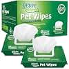 Inspire Naturals Pet Wipes for Dogs and Cats 100% Natural Plant Based with Organic Antioxidants, Dog Wipe Cleaning Deodorizing | Puppy Wipes | Dog Wipes for Paws and Butt(100ct - 2 Pack)