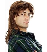 ALLAURA - Joe Dirt Wig Brown Mullet Wigs for Men 80s Costumes Mens Mullet Wig - Brown Merica Joe ...