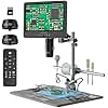 Andonstar AD249S-M Plus 10.1'' HDMI Soldering Digital Microscope for Electronics Repair, 2000x 3 Lens 2160P UHD Video Record, Soldering Microscope Station with Helping Hands, Slides, 32GB Card