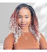 Fulcrum Goddess Box Braids Crochet Hair 14 Inch, 9 Packs Pre Looped Box Braids Crochet Hair For B...