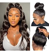 Aaliweya 360 HD Full Lace Frontal Wig Body Wave 360 Lace Front Wig Human Hair for Women 180 densi...