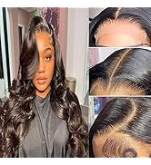 Aaliweya Hair 5x5 HD Lace Closure Wigs Human Hair Body Wave 5x5 Transparent Lace Closure Wig for ...