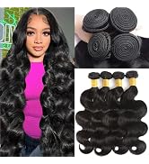 Katspon 12A Human Hair Bundles 20 22 24 26 Inch Body Wave Bundles Human Hair 100% Unprocessed Bra...