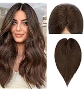 Rich Choices Hair Toppers For Women 100% Real Human Hair Topper With No Bangs 8 * 10CM Silk Base ...