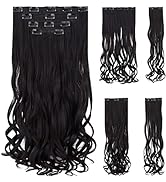 black hair extensions, Synthetic Hair Extensions 18