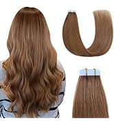 Sunya Tape in Hair Extensions Human Hair 16 inches Silky Straight Remy Human Hair Seamless Skin W...