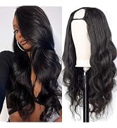 YAREESONG U Part Wig Human Hair 16 Inch Body Wave U Part Human Hair Wig for Black Women 150% Dens...