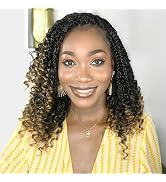 Fulcrum Goddess Box Braids Crochet Hair 10 Inch, 9 Packs Pre Looped Box Braids Crochet Hair For B...
