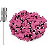MelodySusie 100 Pcs Nail Drill Bits Sanding Bands for Nail Drill 180 Fine Grit Nail File Sanding ...