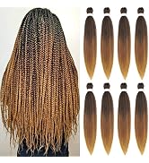 Braiding Hair,Pre stretched Long Braiding Hair, 30 Inch 8 Packs Prestretched Braiding Hair Bundle...