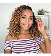 Yewell Goddess Box Braids Crochet Hair 10 Inch Boho Crochet Box Braids With Curly Ends,9 Packs Bo...