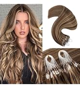 Benehair Micro Loop Human Hair Extension 1g/strand 50g 24inch Micro Beads Remy Balayage Hair Piec...