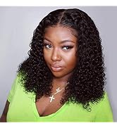 Amella Hair 10A Lace Closure Human Hair Wigs for Black Women Curly 4x4 Lace Closure Wigs Human Ha...