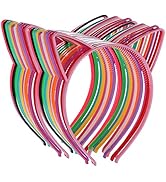 Tbestmax 24 Cat Ear Headbands Plastic Hairbands Hair Hoops Party Costume Daily Decorations Bunny ...