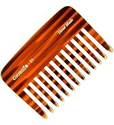 Giorgio G51 Small Travel Purse Hair Detangling Comb, Wide Teeth Pocket Comb for Thick Curly Wavy ...