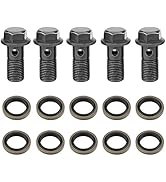 Banjo Bolts Brake Line Fittings Adapter, 5pcs Motorcycle Banjo Bolts & Washers for Brake Caliper ...