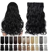 Black Hair Extension,HSPJHTM Clip in Hair Extensions for Women 18