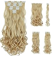 Blonde Hair Extensions,Clip on Hair Extension 18