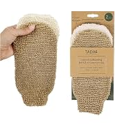 TADA Natural Beauty Exfoliating Gloves Shower, Body Scrubber, Body Massage and Body Scrubs for Ba...