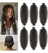 Spring Afro Twist Hair, 20 Inch Springy Marley Twist Braiding Hair Pre-Separated 6 Packs Spring T...