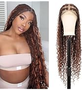 Brinbea 360° Hd Full Lace Boho Braided Wigs for Black Women Knotless Braided Wigs with Baby Hair ...