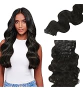 Lashey Clip in Hair Extensions Real Human Hair 110g Body Wave 7pcs Seamless Clip in Hair Extensio...