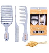 TADA Natural Beauty Set Hair Brush Detangler for All Hair Type Curly, Thick, Wavy, and Thin Hair ...