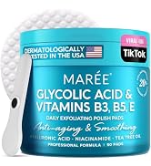 MAREE Glycolic Acid Pads - Toner Pads for Face Cleansing With Tea Tree Oil - Exfoliating Pads wit...