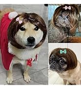 Funny Dog Wig Pet Costumes, Cat Costume Synthetic Hairpiece Cosplay Wigs, Headwear for Halloween ...