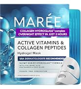 MAREE Hydrogel Collagen Face Mask with Hyaluronic Acid - Overnight Hydrating Face Masks Skincare ...