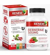 Renew Actives High-Potency Berberine 500mg Capsules - Formulated to Maintain Healthy Long-Term We...
