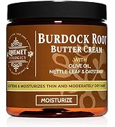 Qhemet Biologics Burdock Root Butter Cream - Leave-In Moisturizer for Low Porosity Hair - Helps S...