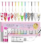 Saviland Gel Nail Polish Gel Liner Nail Art Set - 12 Colors 8Ml Neon Gel Nail Polish Set with Thi...