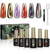 Cat Eye Gel Nail Polish 9D Holographic Magnetic Glitter Universal Gel Nail Polish with Magnet Sti...
