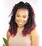 Fulcrum Goddess Box Braids Crochet Hair 10 Inch, 9 Packs Pre Looped Box Braids Crochet Hair For B...