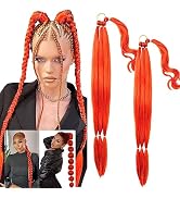 Kediciz Ponytail Extension 2PCS Long Braided Ponytail Extension with Elastic Hair Tie 32 Inch Yak...