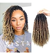 Pre-twisted Passion Twist Crochet Hair 12 Inch Ombre Passion Twist Hair 8 Packs, Ombre Crochet Ha...